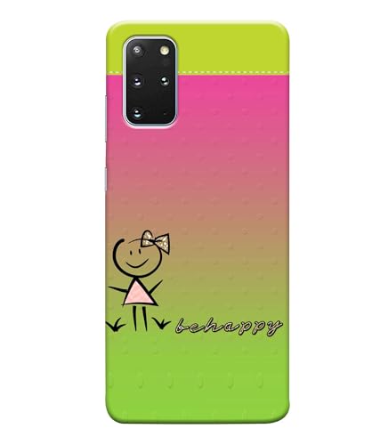 Image of Be Happy Printed Hard Back Case Cover Compatible for Samsung Galaxy S20 Plus (Multicolor) - D1664
