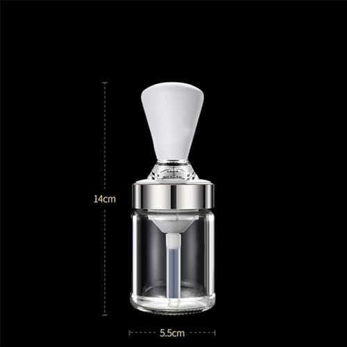 soulnioi Oil Dispenser Bottle For Kitchen/2 In 1 Squeeze Glass Oil Bottle with Silicone Brush/With Brush Portable Oil Bottle Measuring Oil Vinegar Dispenser For Air Fryer,Cooking,BBQ 135ML - Image 2