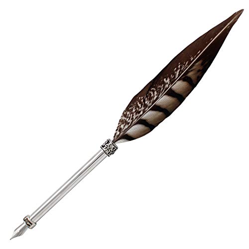 Gullor Stylo à Plume Vintage, Stylo Plongeur Nuture Avec Boîte-Cadeau, Noir et Marron