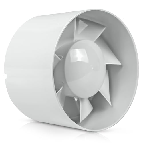 GROWMANIA Extractor de Aire en Línea Tubo para Armario de Cultivo 100 MM | Extractor de Olor con Caudal de Aire 102 m³/h | Aire Fresco Invernadero | Motor Silencioso