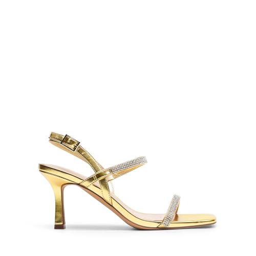 Image of DREAM PAIRS Womens Slingback Heels Square Open Toe Strappy Sandals Ankle Strap High Heeled Dressy Shoes