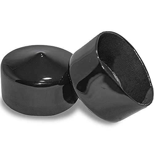 Prescott Plastics 1 3/4" Vinyl Round Rubber Hole Plugs, Inserts (8 Pack), Black Rubber Caps for Metal Tubing, Fence and Auto Body, Glide Insert for Pipe Post, Chair Legs and Furniture legs