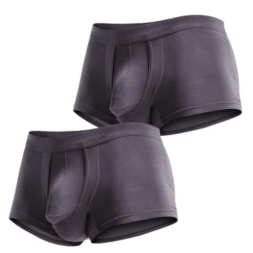 2Pcs Men's U Concave Breathable Boxer Briefs Elephant Trunk Sports Bottoms Men's Underwear
