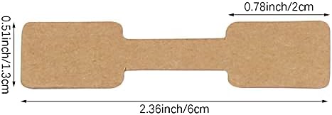 300 Pcs Quadrate Price Tags Jewelry Price Tags Labels Paper Stickers Jewelry Display Cards Labels(Brown)