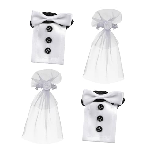 Mikikit 2Paia Copribottiglie Vino Set Design per Decorazioni Matrimonio e Feste Sacchetti per Bottiglie Vino e Resistente