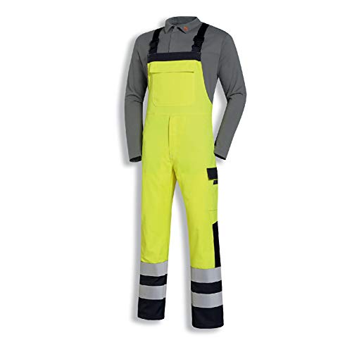 Uvex High-Vis 3623 Herren-Arbeitshose - Gelbe Warnschutz-Latzhose 44/46