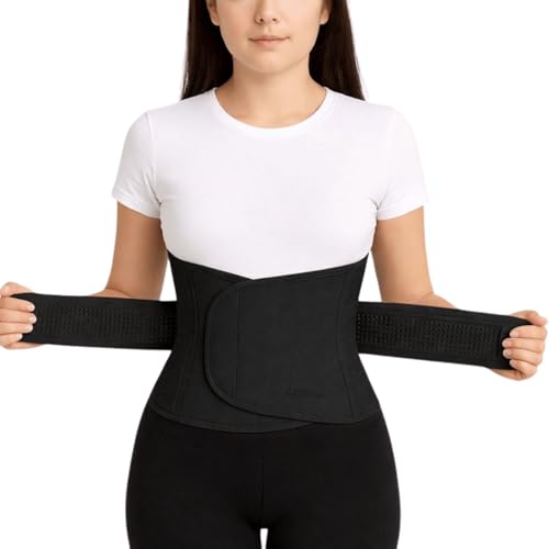 Image of 3-in-1 Postpartum Belt After Delivery - Abdominal Belt for Women Tummy Control | Pregnancy Belts After Delivery | Maternity Belt After C-Section | Abdominal Binder for Post Pregnancy Recovery (Universal) (Black+)