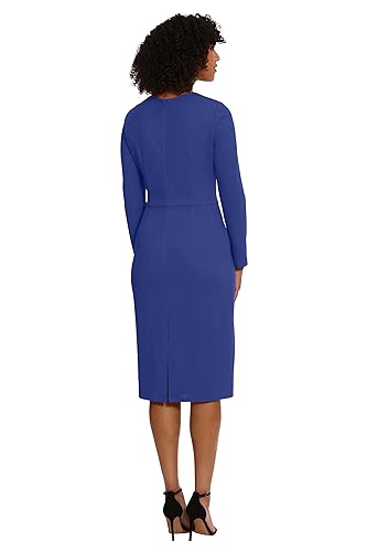 Image of Maggy London Women's Dresses Wide Waistband and Tuck Details Office Career Workwear Event Occasion Guest of