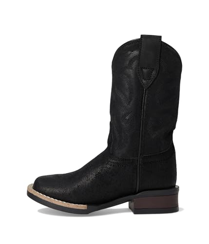 Image of ROPER Kids Boys Monterey Leather Square Toe Embroidered Casual Boots Mid Calf