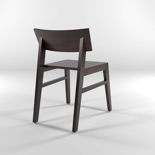 Image of Sheesham Wooden Two Dining Chair Set for Living Room | Solid Wood Study Chair for Living Room | Office Chair for Home & Office | Rosewood (Walnut)