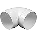 Produktbild Verbindungsstück Bogen 90º Vents PVC Lüftungsrohr/Flexrohr (150mm)