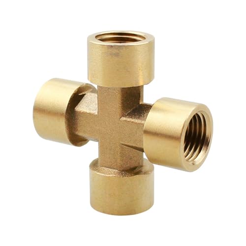 Conector de cuatro vías de 1/4 y 3/8 para tuberías de agua y aire 4