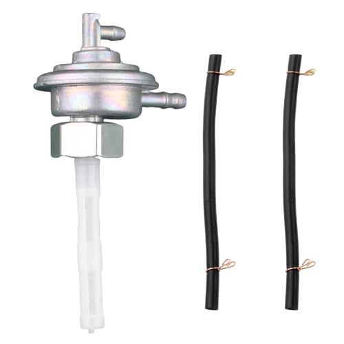 Robinet Essence M16 x 1,5 - Robinet d'Essence Universel avec 2 Tuyaux, Commande Carburant Moto, Régulateur pour Véhicule Terrain VTT et Groupe Électrogène