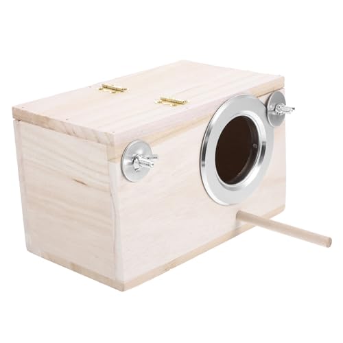 Healifty 木製鳥用巣箱 大型 鳥の巣ハウス 屋外 家用ペット セキセイインコ フィンチ オカメインコ ラブバード 繁殖用 卵産み 保温設計 取り外し可能 清潔に保てる
