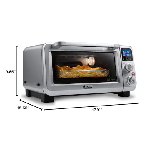 De'Longhi Digital Air Fry Convection Toaster Oven 14L Stainless Steel, Air Fry Oven, 9-in-1, Grills, Broils, Bakes, Roasts, Reheats, Keep Warm, Non-Stick, Scratch-Resistant Interior, 1800-Watts - image 2