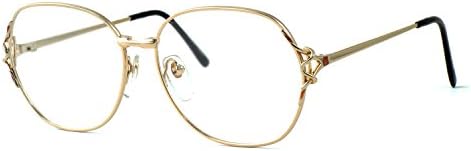 Fashion Optical Company E1013 - Gafas de lectura de diseño en oro y rosa, 2.244 in con estuche, Dorado y Rosa, M