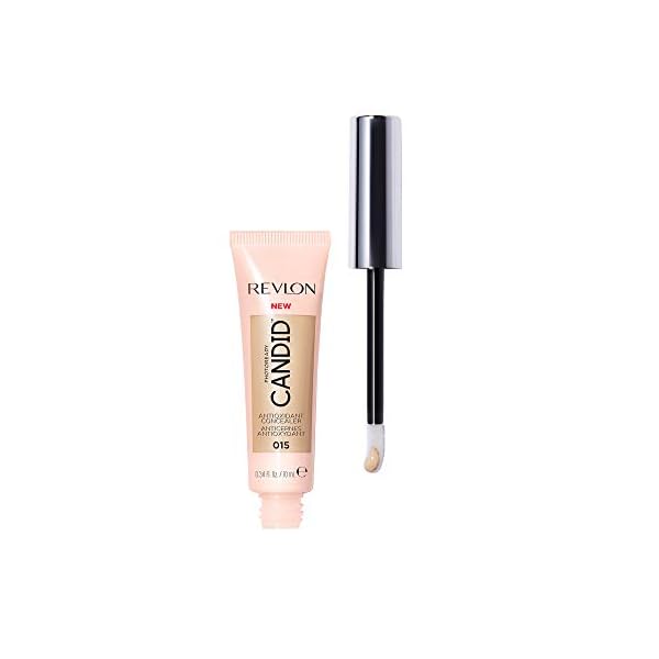 Revlon Concealer Stick, PhotoReady Candid Face Makeup with Anti-Pollution & Antioxidant Ingredients, Longwear Medium-Full Coverage Infused with Caffine,Natural Finish,Oil Free,015 Light, 0.34 Fl Oz