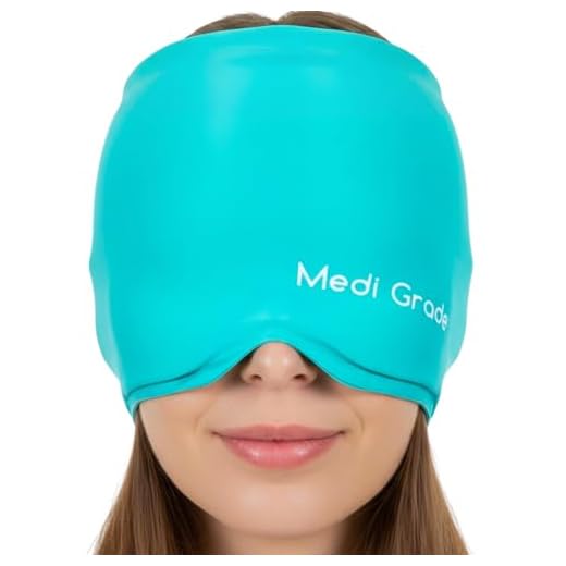Medi Grade Gorro para Aliviar la Migraña 360 de Cobertura Total – Gorro para Migrañas de Compresión Refrigerante – Reutilizable, Tejido Flexible y Suave que Bloquea la Luz – Terapia de Frío