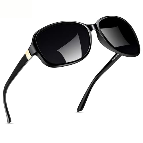 Image of SIPHEW Women's Polarized Sunglasses w UV400 Protection,Classic Sun Glasses | Vintage Sunnies,Wraparound Shade,Lightweight & Comfortable,Big Sunnies eyewear,Driving,Outdoors