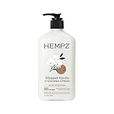 Hempz Whipped Vanilla & Coconut Cream Body & Hand Lotion, Vegan Formula, for Men or Women, 17 oz.