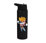 It's Fry Day I Love French Fry I Heart French Fry Day Vibes Stainless Steel Insulated Water Bottle