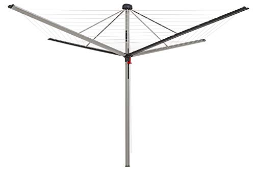 BLOME Wäschespinne mit automatischem Leineneinzug ca. 45m Leinenlänge, inkl. Bodenhülse