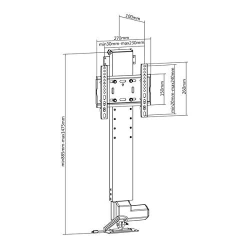 KIMEX 018-5022 Supporto Lift motorizzato per TV e