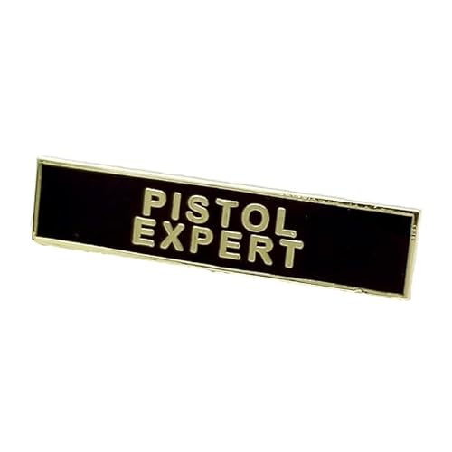 The Pin People Unisex Black Pistol Expert Citation Bar Pin