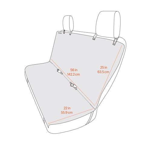 Amazon Basics Auto-Rücksitzabdeckung für Hunde, 119 x 142 cm, Schwarz