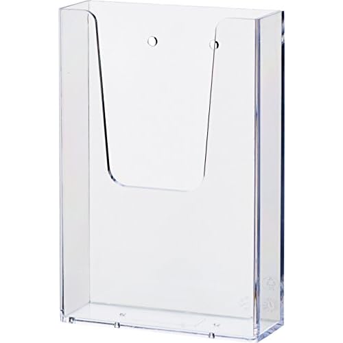 helit H2350002 - the help wall Wandprospekthalter 1 x 1/3 DIN A6, transparent, 1 Stück