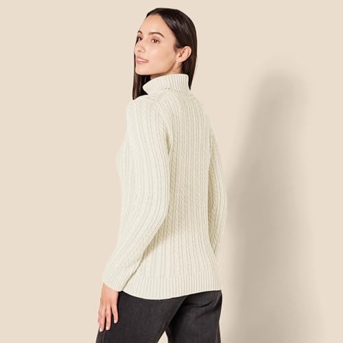 Amazon Essentials Women's Cable Knit Turtle Neck Jumper (Available in Plus Size)