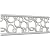 Ekena Millwork PIR04X00TO 4-Inch H x 3/8-Inch P x 96-Inch L Tomango Pierced Moulding