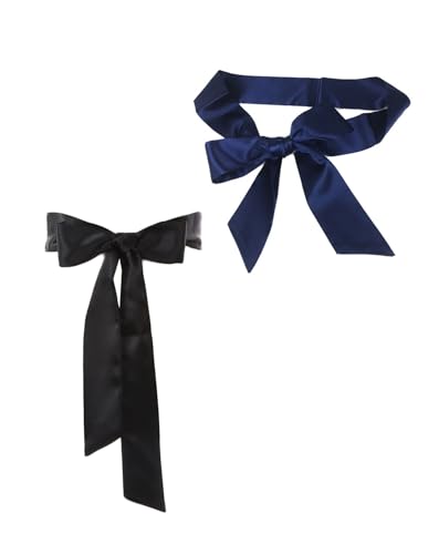 BW09 Satin Sash Belt for Dress & Robe - Black