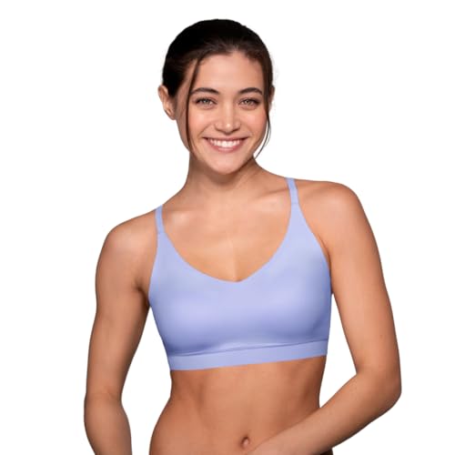 Image of Floatley Cozy Adjustable Scoop Neck Plunge Convertible Bra Comfort Wirefree Seamless Bra with Embedded Pad for Women