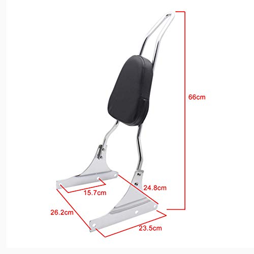 Motorcycle Upgrader Sissy Bar Backrest Compatible With/Replacement For Harley-Davidson Heritage Softail Flstc/Springer Flsts Chrome #TOP2