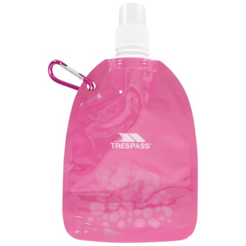 Trespass Hydromini, Pink, ONE SIZE, Collapsable Water Bottle 350ml with Bite Valve, One Size, Pink