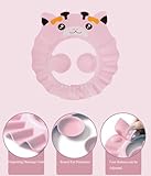 Baby Shower Cap Shampoo Cap for Kids Baby Hair Washing Shield Bath Visor Face Shield for Toddler Boys Girls Adjustable Shower Hat Earmuff Hair Wash Shield Waterproof Bath Cap for 5 Month Plus-8 Years - Image 4