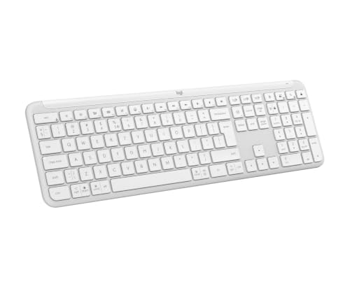 Logitech Signature Slim K950, Clavier sans Fil - Blanc, Clavier US International QWERTY