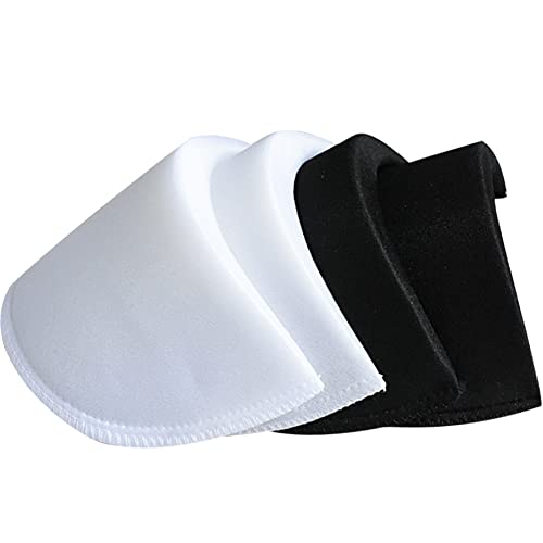 MiDube Thickness 2cm / 0.78inch Foam Shoulder Pads Set Polyester Pad for Women Men Teens Sewing Accessories Clothes Set-in Shoulder Pads White and Black 2 Pairs