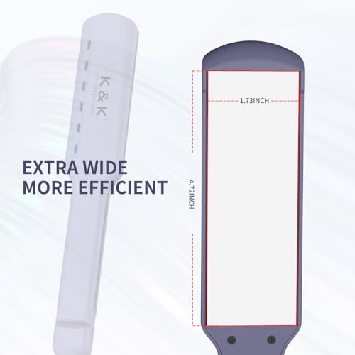 Plancha de pelo K&K 1.73” para cabello grueso con temperatura ajustable miniatura 6