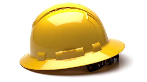 Image of Pyramex Ridgeline Full Brim Hard Hat 4 Point Ratchet Vented