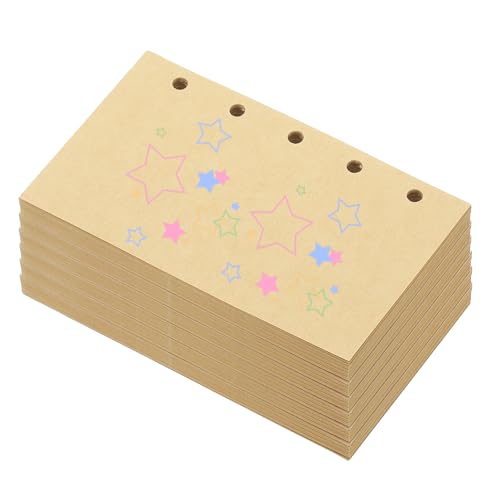 Feuilles de papier mobiles colorées 5 trous PATIKIL kaki pour planificateur