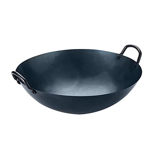 Wok de Hierro Grande para Uso Doméstico y Comercial 32cm miniatura 1