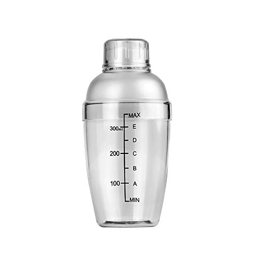 Feoowv 1Pc Plastic Cocktail Shaker With Scale And Strainer Top cover