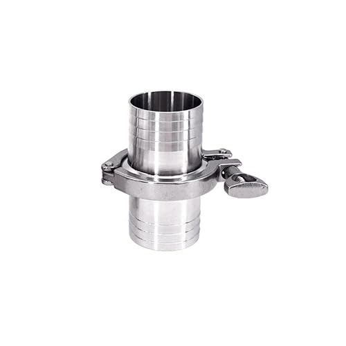 Adaptador tri-clamp de acero inoxidable 304 pulido con virola de rosca robusta