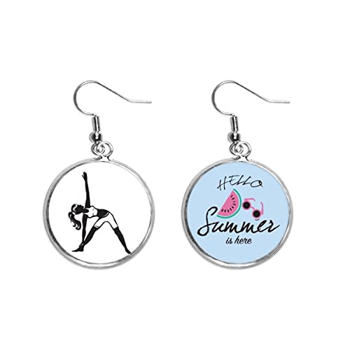 Pendientes de sandía para yoga y silueta en verano lóbulo ligero