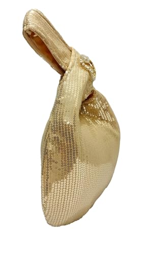 Image of Signature Potli Bag for Women - Sequin Knot Detail | Wedding & Cocktail Festive Statement Ethnic Handbag