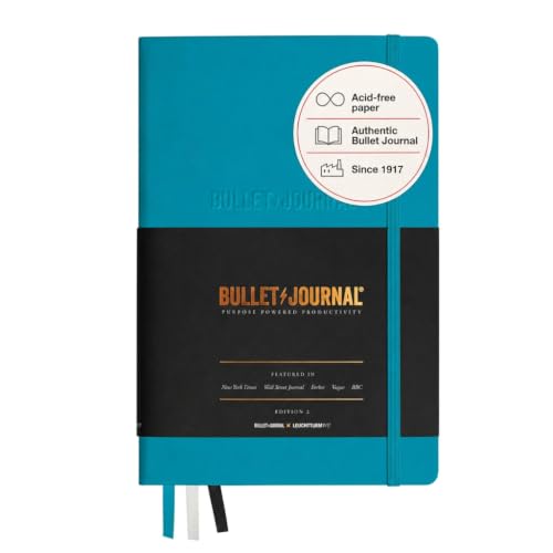 LEUCHTTURM1917 The Official Bullet Journal Edition 2 - Notebook Built for BuJo, Medium A5 204 Pages...