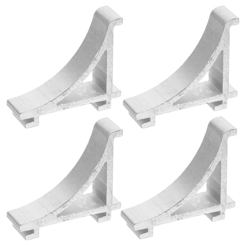 PACKOVE 6 Clips Accesorios Versátiles para Estantes de Refrigerador de Aleación de Plata, Diseño Ahorrador de Espacio para Estantes de Congelador en Refrigeradores