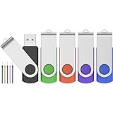 USBメモリー 1GB 5個セット ミックスカラー スイング式 フラッシュメモリ USB 2.0 フラッシュドライブ